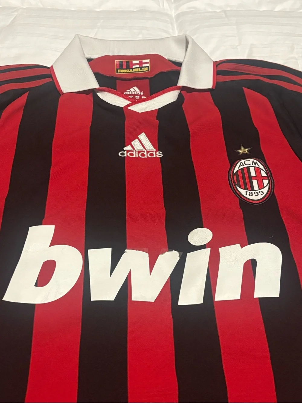 AC Milan 2009-10 Adidas Youth XL Soccer Jersey Fits Adult Small